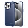 - Hurtel Carbon Case for iPhone 16 Pro Max Silicone Case Blue