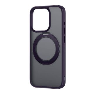Baseus Phone Case SkyRing Magnetic with Stand for iP 14 Pro Max + tempered-glass and cleaning kit  purple