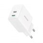 - Joyroom Joyroom JR-TCF12 mains charger 2x USB-C 20W PD  /  QC 3.0 white