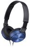 Aksesuāri Mob. & Vied. telefoniem Sony Foldable Headphones MDR-ZX310 Headband / On-Ear, Blue zils 