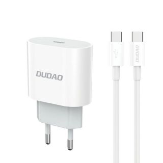 -&nbsp;Dudao Dudao A14EUC PD 20W USB-C Wall Charger with Cable White