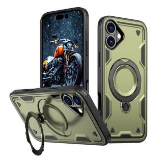 -&nbsp;Hurtel Hybrid Armor Trendy Case with MagSafe for iPhone 16 Green