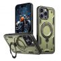 - Hurtel Hybrid Armor Trendy Case with MagSafe for iPhone 16 Pro Max Green