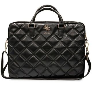 GUESS Torba GUCB15ZPSQSSGK 16'' czarny / black Quilted 4G melns