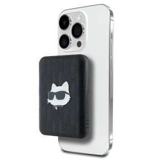 - Karl Lagerfeld Karl Lagerfeld Powerbank indukcyjny KLPB5FPGKSCHHK 15W 5000mAh czarny / black Choupette Head Pin MagSafe melns