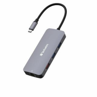Verbatim Verbatim Verbatim Adapter Hub USB-C - HDMI /  3xUSB-A / SD / microSD / 2xUSB-C / Eternet aluminiowy / aluminum 32152
