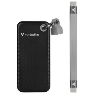 Verbatim Verbatim Verbatim Dysk SSD 2TB - brelok do kluczy z kablem USB 3.2 gen.2 czarno-szary / black-grey 32194