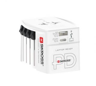 - Skross Travel adapter MUV USB AC PD 45W C to C cable included. White balts