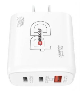 - Skross Power Charger 65W PD GaN US USB charger Indoors Max. output current 3.25 A USB 2.0 port A, USB-C White