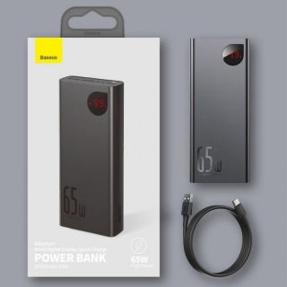 Baseus Adaman power bank 2x USB  /  1x USB Type C  /  1x micro USB 20000mAh 65W Quick Charge 4.0 Power Delivery blue  PPIMDA-D03