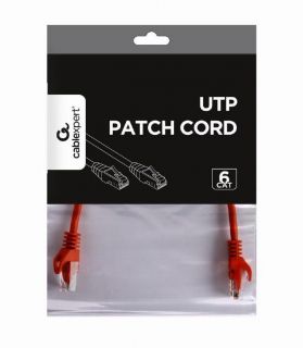 GEMBIRD&nbsp;PATCH CABLE CAT6 UTP 0.25M / RED PP6U-0.25M / R