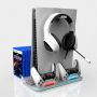 - iLike DZ504 Slim Multi Dock Station for Play Station 5 PS5 Controllers with Cooling fas & RGB Black