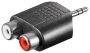 - Goobay RCA adapter AUX jack 3.5 mm male to 2 stereo female 11604