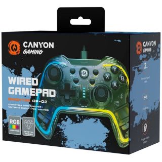 CANYON&nbsp;gamepad Brighter GP-02 Wired Crystal Transparent