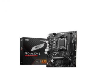 MSI Mainboard||AMD A620|SAM5|Micro-ATX|Memory DDR5|Memory slots 2|1xPCI-Express 3.0 1x|1xPCI-Express 4.0 16x|1xM.2|1x15pin D-sub|1xHDMI|2xUSB 2.0|4xUSB 3.2|2xPS / 2|1xRJ45|3xAudio port|PROA620M-B