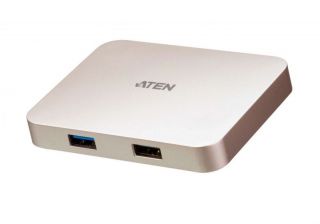 - Aten 
 
 USB-C 4K Ultra Mini Dock with Power Pass-through USB 3.0 3.1 Gen 1 ports quantity 1, USB 2.0 ports quantity 1, HDMI ports quantity 1, USB 3.0 3.1 Gen 1 Type-C ports quantity 1