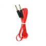 - OEM Cable AUX Jack 3,5 mm  male  to Jack 3,5 mm  male  flat 1 m red