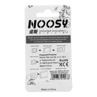 -&nbsp;OEM Adapters Nano SIM / Micro, Micro Sim and Nano / Sim  NOOSY 3in1  black