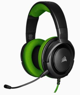Corsair Stereo Gaming Headset HS35 Built-in microphone, Black/Green, Over-Ear
