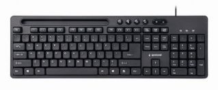GEMBIRD Multimedia keyboard with phone stand KB-UM-108	 USB Keyboard, Wired, US, Black melns