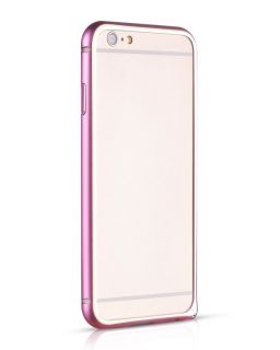 Apple iPhone 6  /  6S Blade Series Hippocampal Buckle Metal Bumper HI-T025 Pink rozā