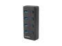 Natec USB 3.0 HUB, Mantis 2, 4-Port, On / Off with AC Adapter