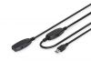 Bezvadu ierīces un gadžeti - Digitus 
 
 USB Extension cable DA-73105 USB 3.0, 10 m, Black melns 
