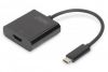 Aksesuāri datoru/planšetes - Digitus 
 
 USB Type-C to HDMI Adapter DA-70852 0.15 m, Black, USB T...» 