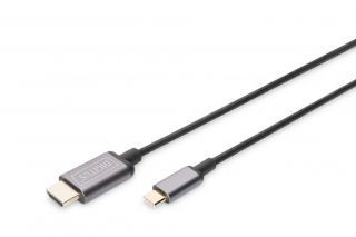 - Digitus 
 
 USB Type-C to HDMI Adapter DA-70821 1.8 m, Black, USB Type-C