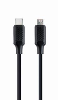 GEMBIRD USB Type-C to micro-USB charging&amp;data cable CC-USB2-CMMBM-1.5M 1.5 m, Black, USB Type-C, USB micro-B