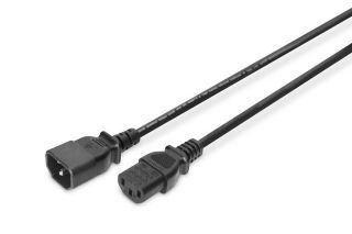 - Digitus 
 
 Power Cord extension cable C13 C14, AK-440201-018-S 1.8 m, Black melns