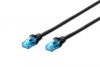 Aksesuāri datoru/planšetes&nbsp;-&nbsp;Digitus CAT 5e U-UTP patch cord, PVC AWG 26 / 7, 0.5m&nbsp;
