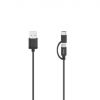 Bezvadu ierīces un gadžeti HAMA 00200616 Micro-USB Cable, 2 in 1, incl. Adapter to USB-C, USB 2.0, 0.7...» 