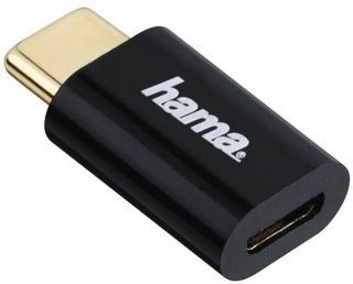 HAMA 00178399 Adapter, micro USB to USB Type-C plug, Black