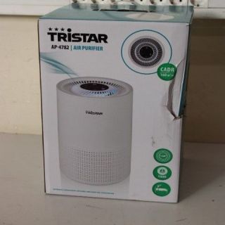 - Tristar SALE OUT. AP-4782 Air Purifier, White | | Air Purifier | AP-4782 | 35 W | 15 m³ | White | DAMAGED PACKAGING, SCRATCH ON CORPUS