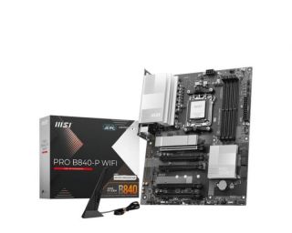 MSI Mainboard||AMD B840|SAM5|ATX|Memory DDR5|Memory slots 4|5xPCI-Express 16x|2xM.2|1xHDMI|1xAudio-In|1xAudio-Out|1xMicrophone|4xUSB 2.0|3xUSB 3.2|1xUSB-C|1xRJ45|PROB840-PWIFI