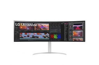 LG 49WQ95C-W 49“ UltraWide Curved LED Monitor 5120x1440 / 400cd / m2 / 5ms /  HDMI USB Type C Display Port