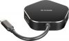 Tīklu ierīces D-Link 4-in-1 USB-C Hub with HDMI and Power Delivery DUB-M420	 0.11 m 