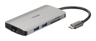 D-Link 8-in-1 USB-C Hub with HDMI / Ethernet / Card Reader / Power Delivery DUB-M810	 0.15 m