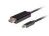 Aksesuāri datoru/planšetes - Lanberg 
 
 USB-C to HDMI Cable, 0.5 m 4K / 60Hz, Black melns 