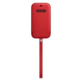 Apple 12, 12 Pro Leather Sleeve with MagSafe Red