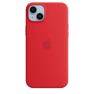 Apple 14 Plus Silicone Case with MagSafe Red sarkans
