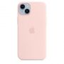 Apple 14 Plus Silicone Case with MagSafe Chalk Pink rozā
