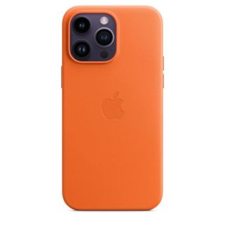 Apple 14 Pro Max Leather Case with MagSafe Orange oranžs