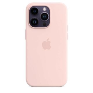 Apple 14 Pro Silicone Case with MagSafe Chalk Pink rozā