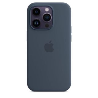 Apple 14 Pro Silicone Case with MagSafe Storm Blue zils