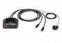 - Aten US3312 2-Port USB-C 4K DisplayPort KVM Switch with Remote Port Selector
