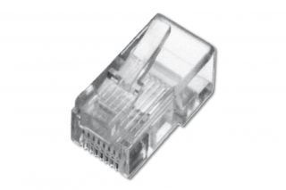 - Digitus 
 
 A-MO 8 / 8 SR Modular Plug, for stranded Round Cable, 8P8C unshielded, CAT 5e, RJ45