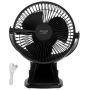 - Adler Rechargeable Clip-on Desk Fan | AD 7342 | Table Fan | Black | Diameter 15.5 cm | Number of speeds 3 | Oscillation | 5 W