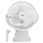 - Adler Rechargeable Clip-on Desk Fan | AD 7342 | Table Fan | White | Diameter 15.5 cm | Number of speeds 3 | Oscillation | 5 W